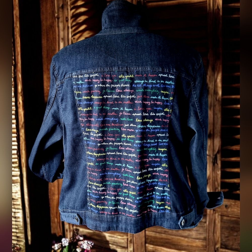 L❤️VE ELLEN DEGENERES Dark Denim Jean Jacket